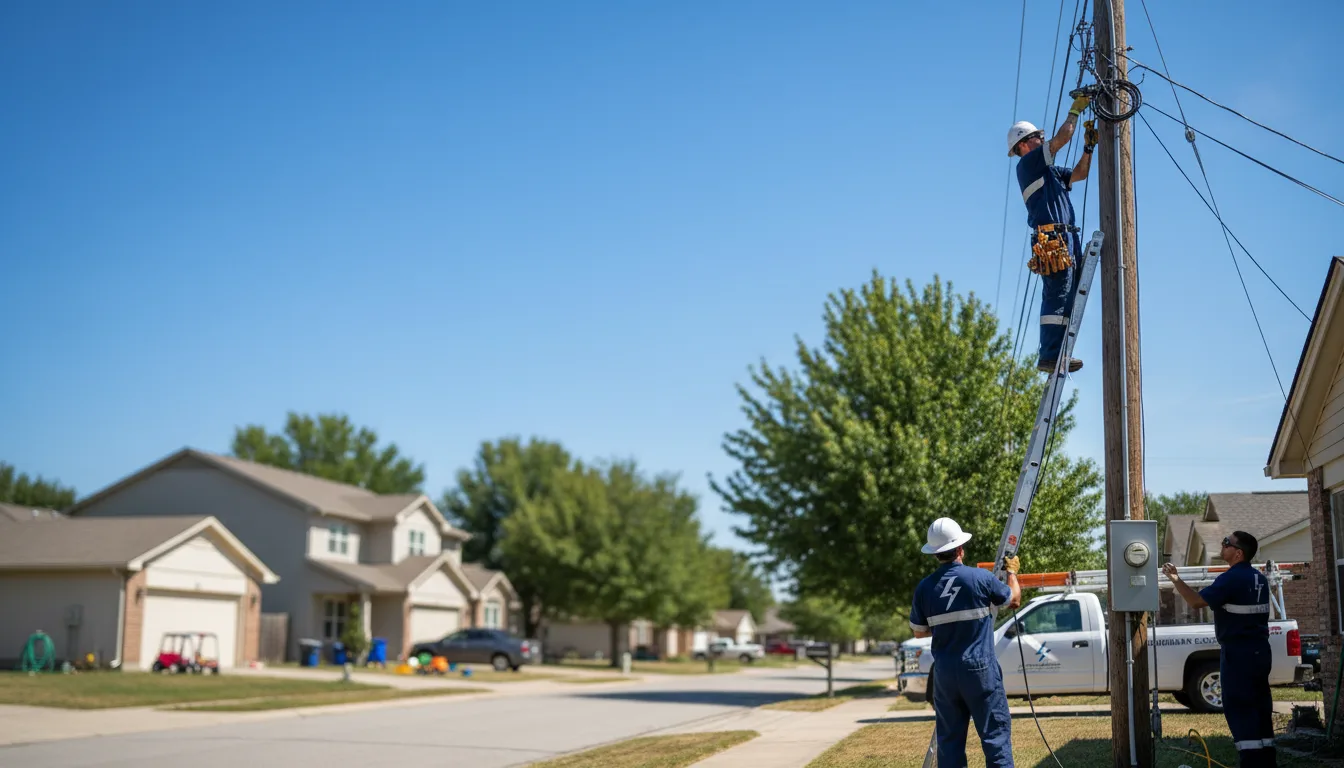 Residential electrician providing installation services in Terral, OK